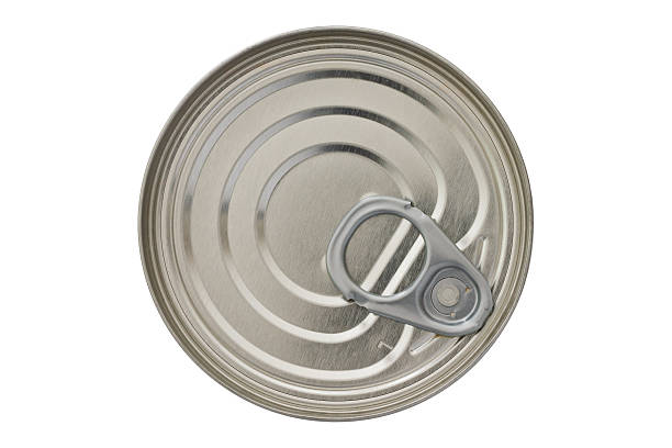 istock Closed tin food can from above 153455748