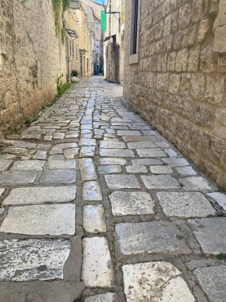 trogir old town st - traù foto e immagini stock