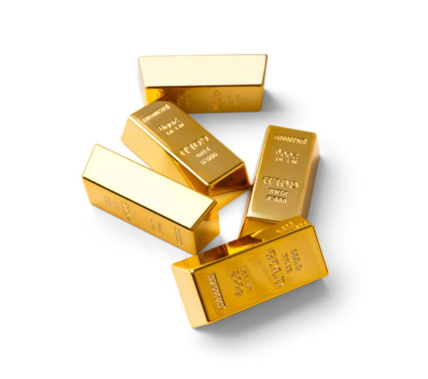 istock Gold bars isolated on white background. 1534642366