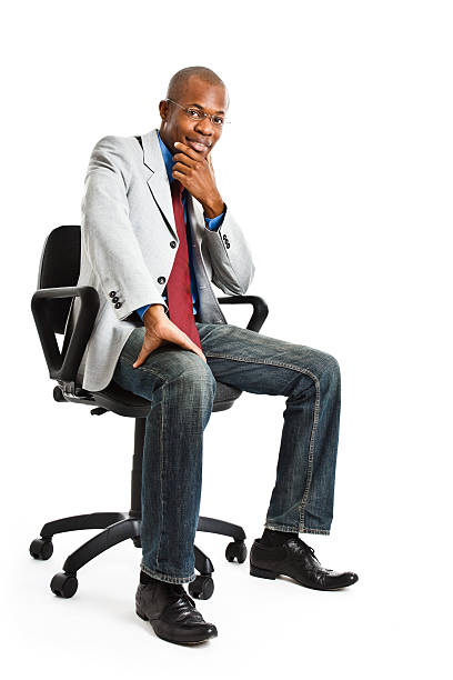 istock Businessman sitting on a chair 153469037