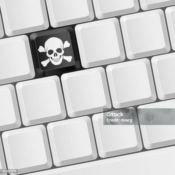 Skull Key Stock Illustration - Download Image Now - Button - Sewing Item, Computer Keyboard, Concepts