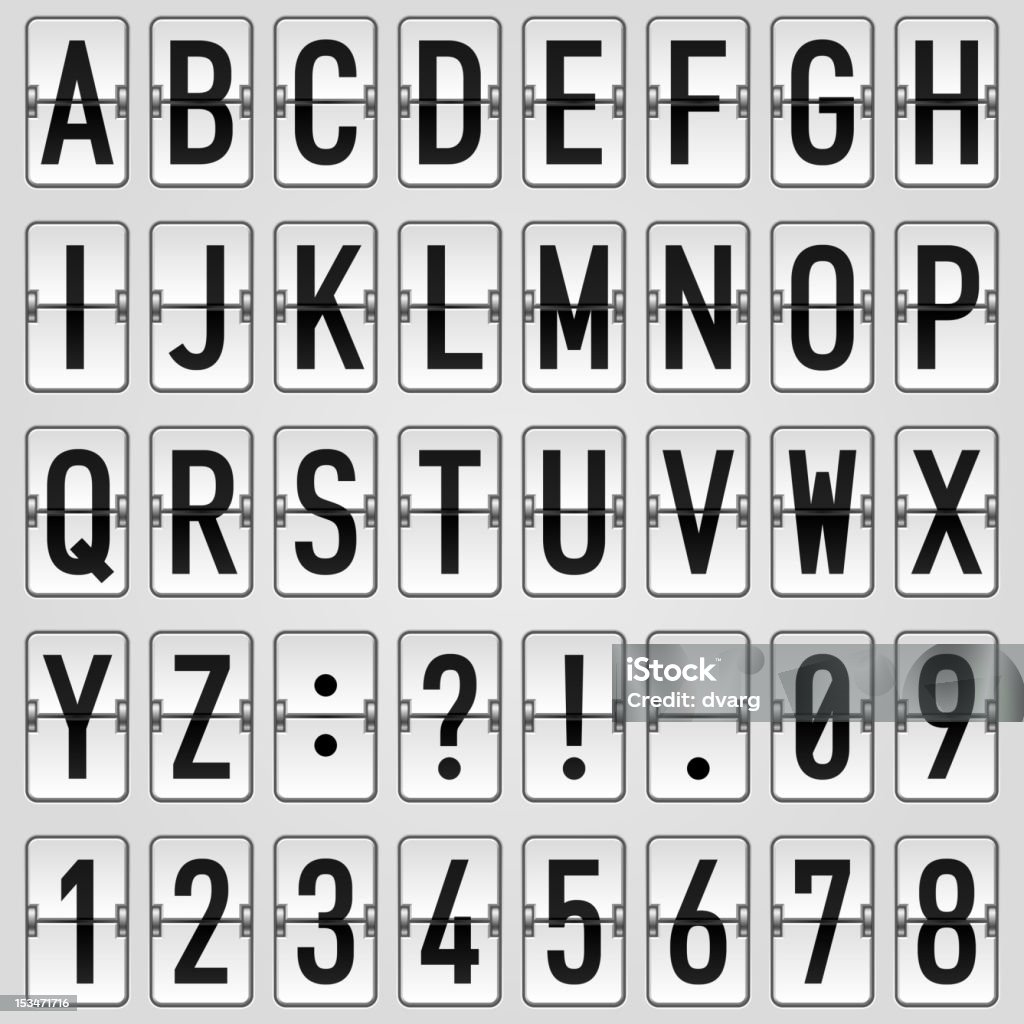 Cinzento Alfabeto - Royalty-free Alfabeto arte vetorial