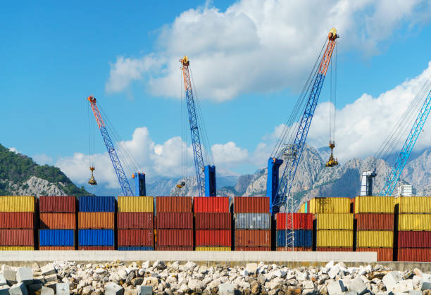 Free Stock Photo of Massive Stack of Containers on Sandy Beach ...