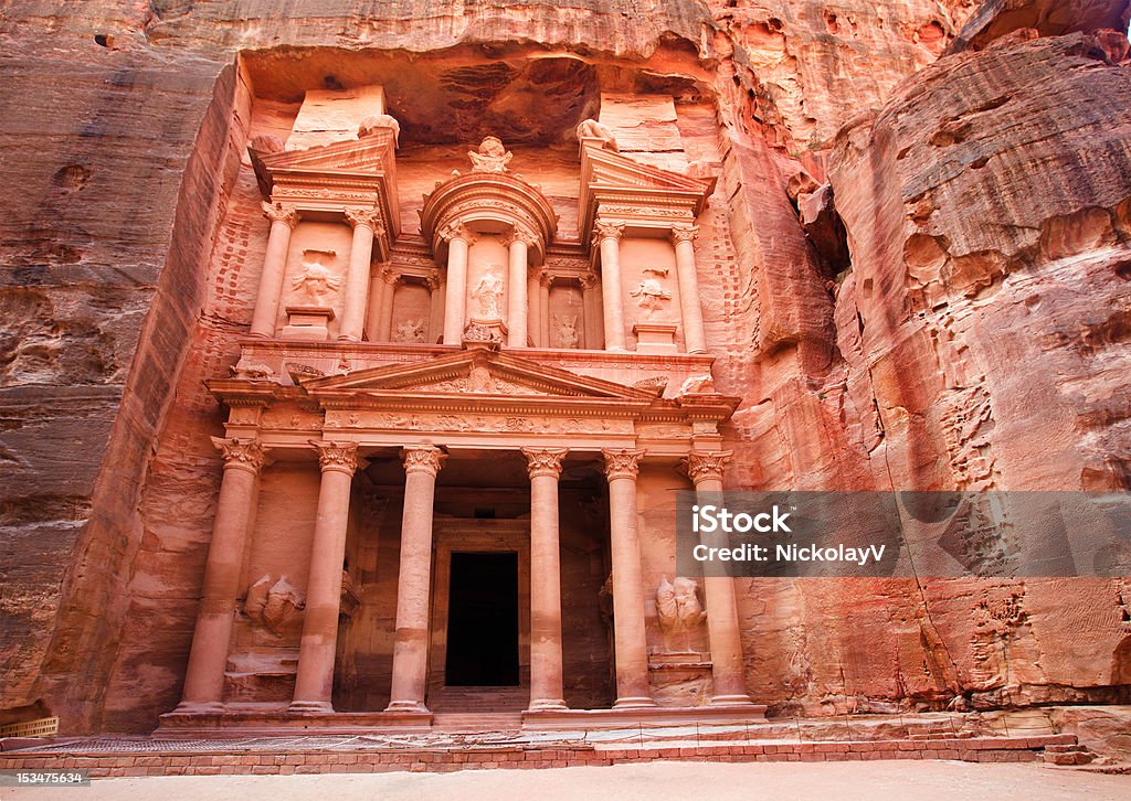 Al Khazneh – Schatzkammer antiken Stadt Petra, Jordanien - Lizenzfrei Petra Stock-Foto