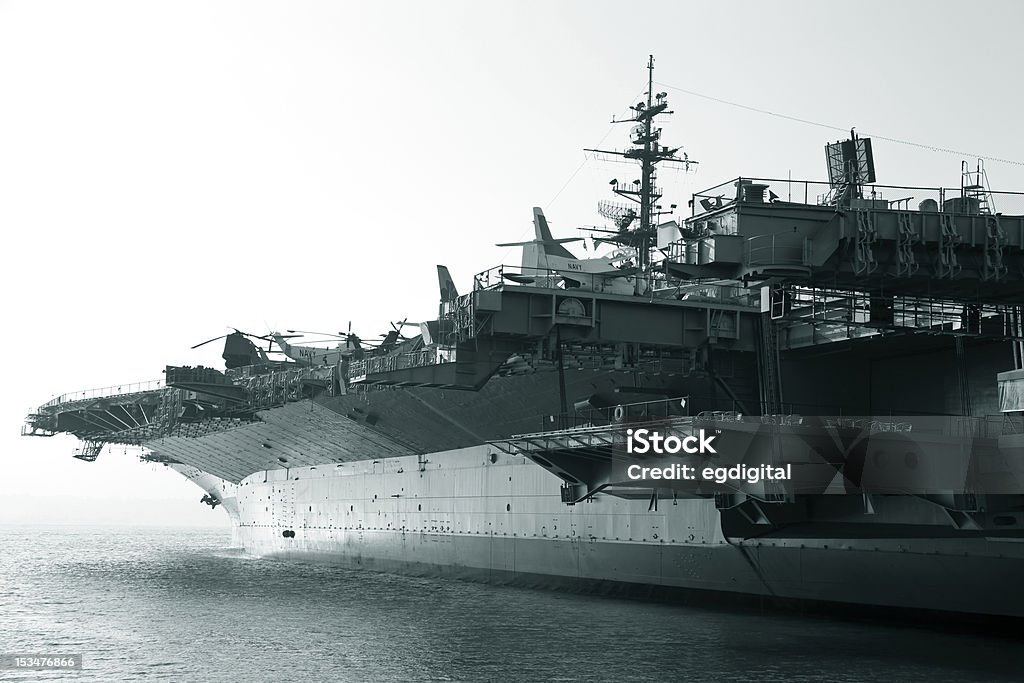 Aircraft carrier Aircraft carrier in the ocean US Navy Stock Photo