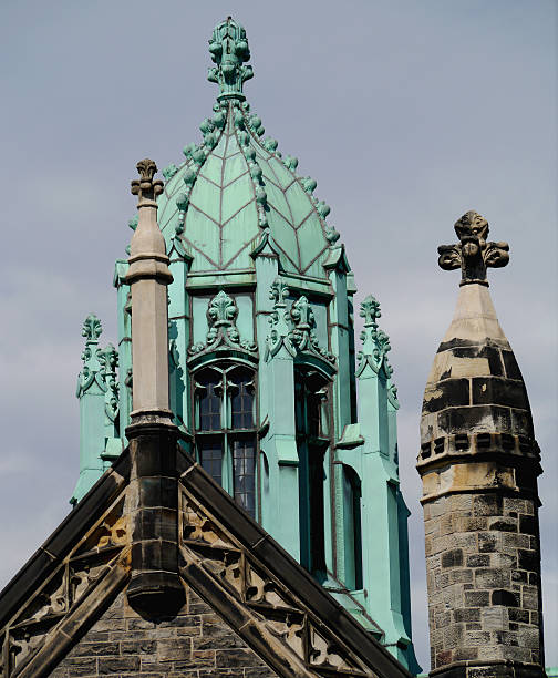istock Detail of Gothic style college architecture 153476890