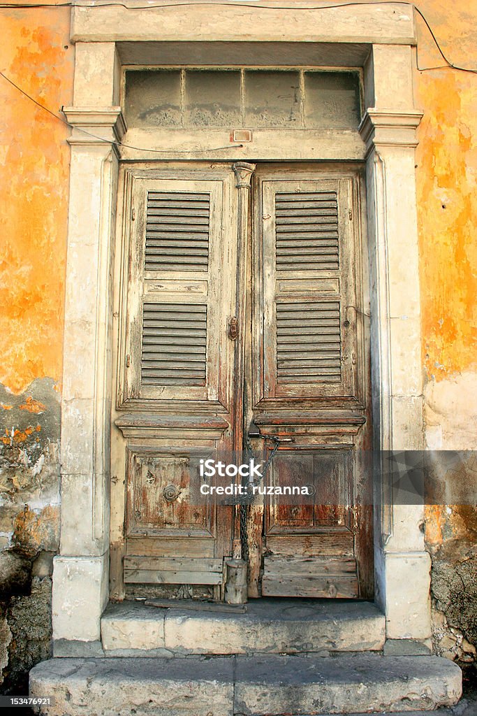 Porta velha - Foto de stock de Amarelo royalty-free