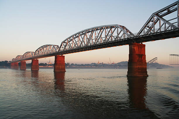istock Bridge across Irrawady river in Myanmar 153477006