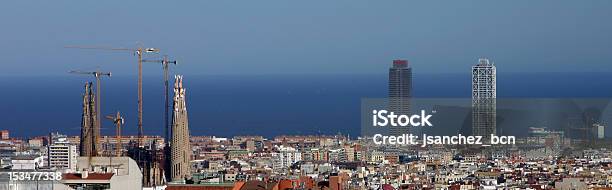 Barcelona Skyline Stock Photo - Download Image Now - Antoni Gaudí, Barcelona - Spain, Blue