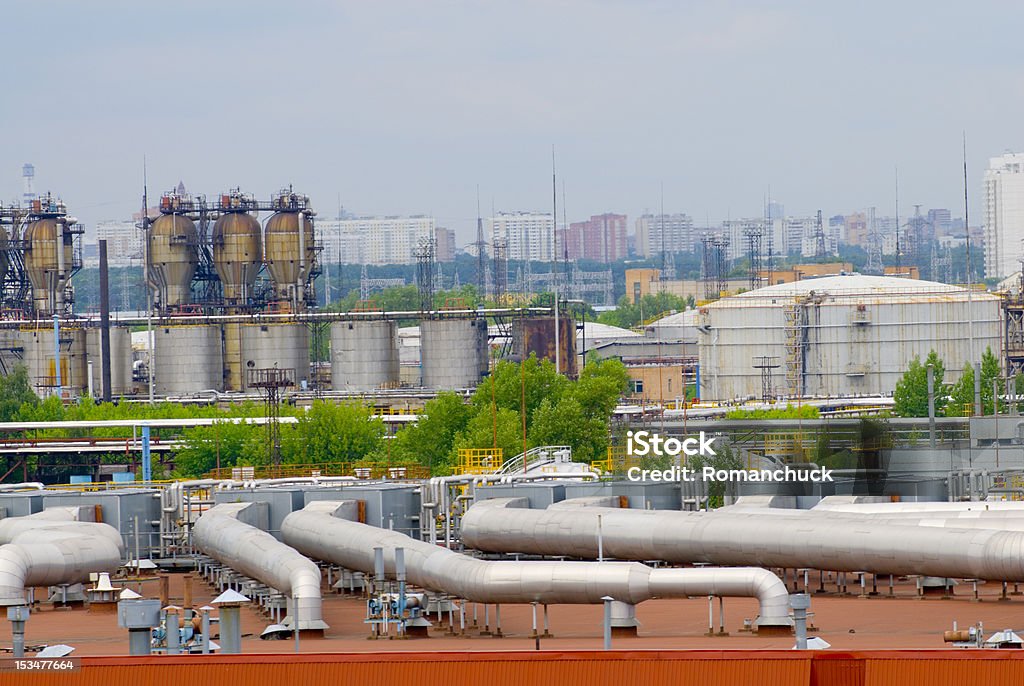 Oil factory Oil factory daytime panorama Business Stock Photo