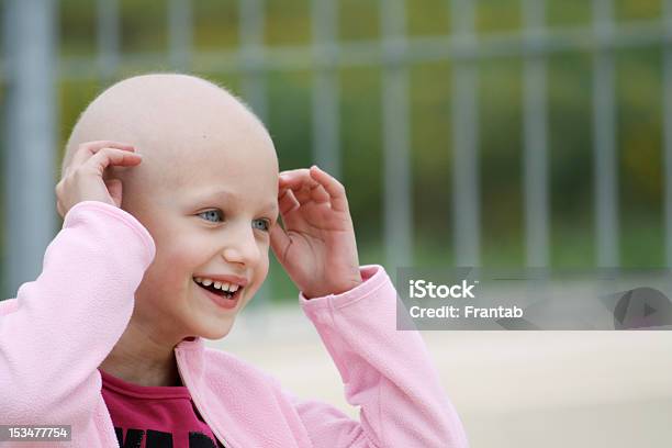 Smiling Child Cancer Patient In Pink Stock Photo - Download Image Now - Cancer - Illness, Child, Girls