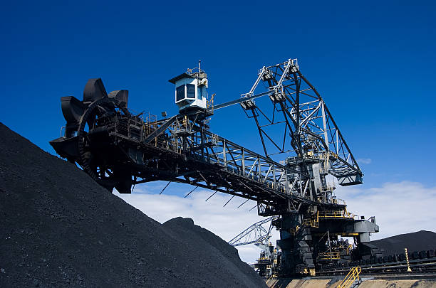 Coal Mine Stacker/Reclaimer Coal Mine Stacker/Reclaimer Reclaimer stock pictures, royalty-free photos & images