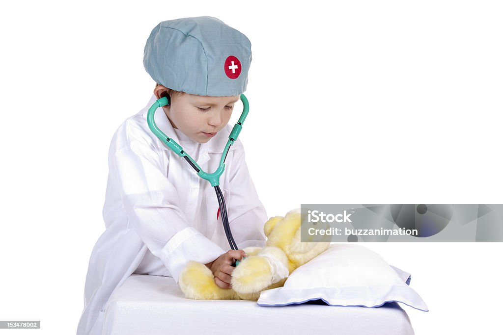 Little doctor make a medical exam Child Stock Photo