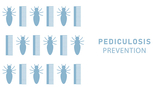 Pediculosis prevention. National Head Lice (PEDICULOSIS) prevention month. Pediculosis Disease, Hygiene Concept