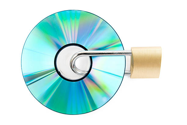 копия защиты - cd dvd disk lock стоковые фото и изображения