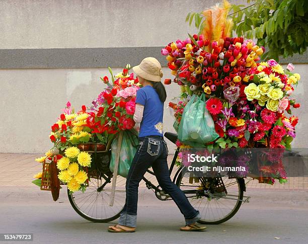 Florist Stock Photo - Download Image Now - Bicycle, Bouquet, Bunch