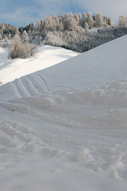 Utworów w śniegu narciarskie – zdjęcie