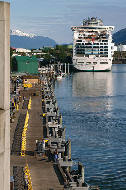 Cruise Ship In Juneau, Alaska stock photo