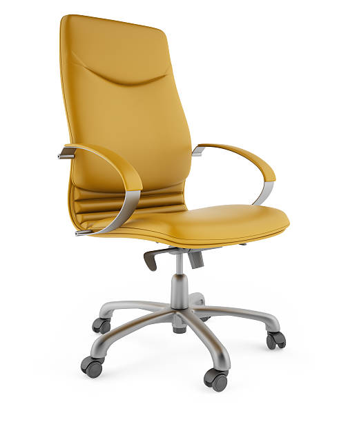 istock Yellow chair on a white background 153481380