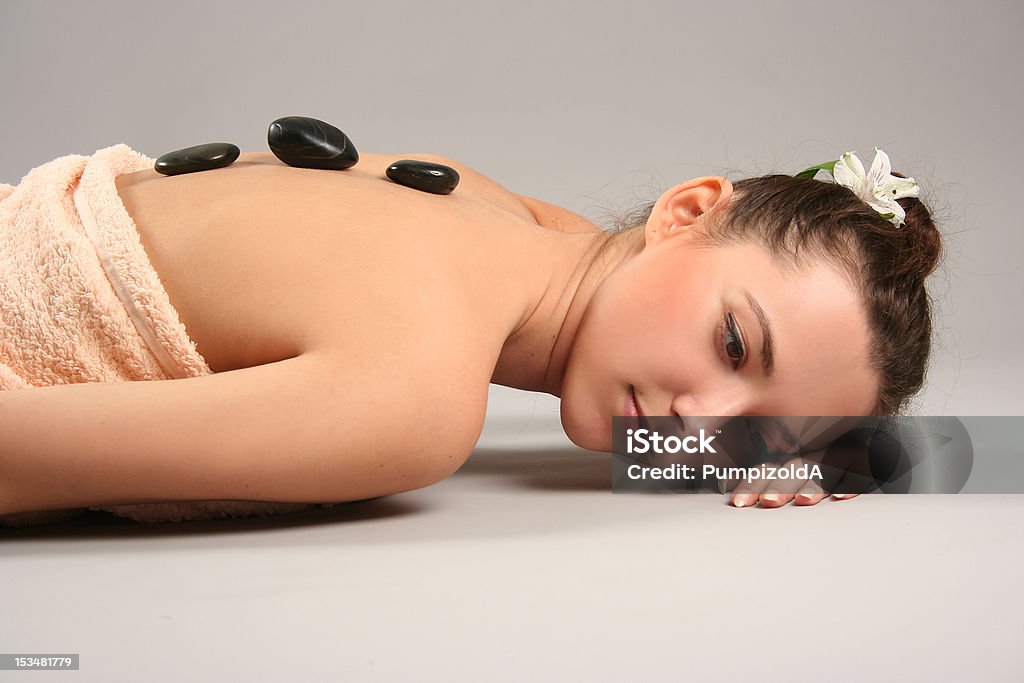 massage auf Grau - Lizenzfrei Blume Stock-Foto