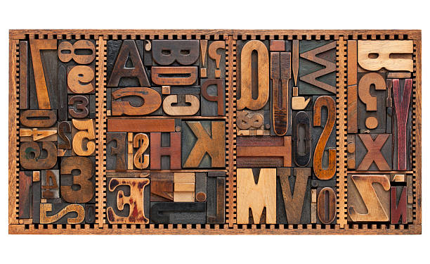 istock vintage letters, numbers and punctuation signs 153482549