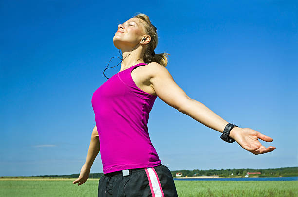 istock Woman relaxing after running 153482868
