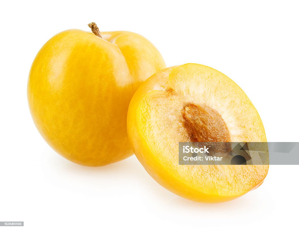 yellow plum yellow plum isolated on white background Cut Out Stock Photo