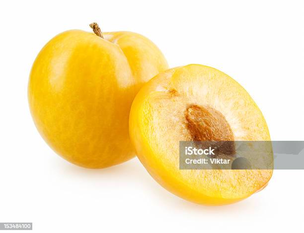 Yellow Plum Stock Photo - Download Image Now - Cut Out, Food, Freshness