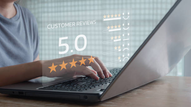 istock Embracing Customer Satisfaction. Good Rating and Positive Feedback Concept - Five-Star Customer Reviews as Testimonials of Excellence and Trustworthiness. Customer review good rating concept. 1534846887