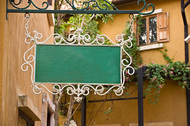 istock classic green plate on the wall 153485485