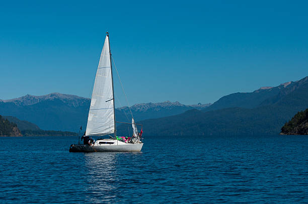 istock Sailboat on mountain lake 153485605