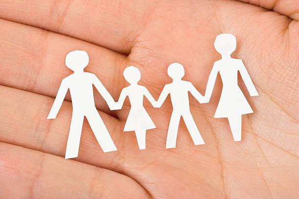 istock Paper family in hand 153485986