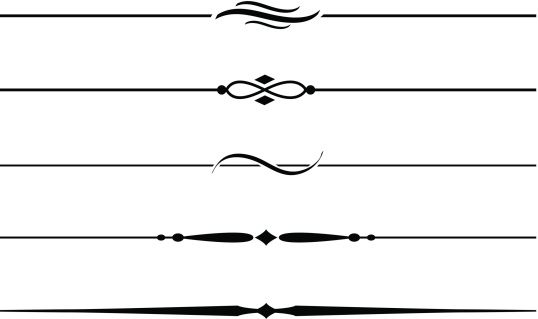 Five black dividing lines on white background