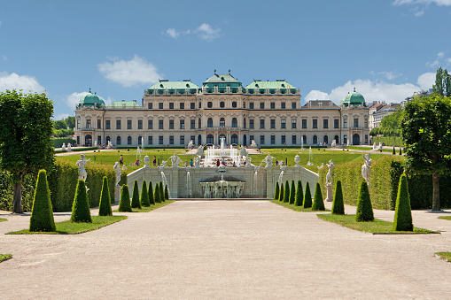 Scenic photo of Belvedere Palace, Vienna, Austria