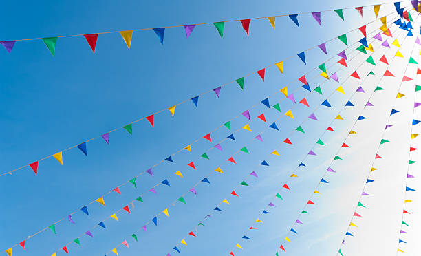 bunting flags stock photo