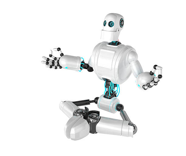 istock Robot sitting in lotus position 153486898