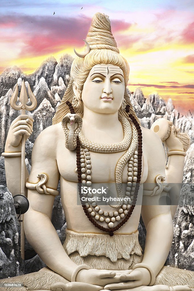 Большой Шива Статуя в Бангалоре - Стоковые фото Мудра роялти-фри