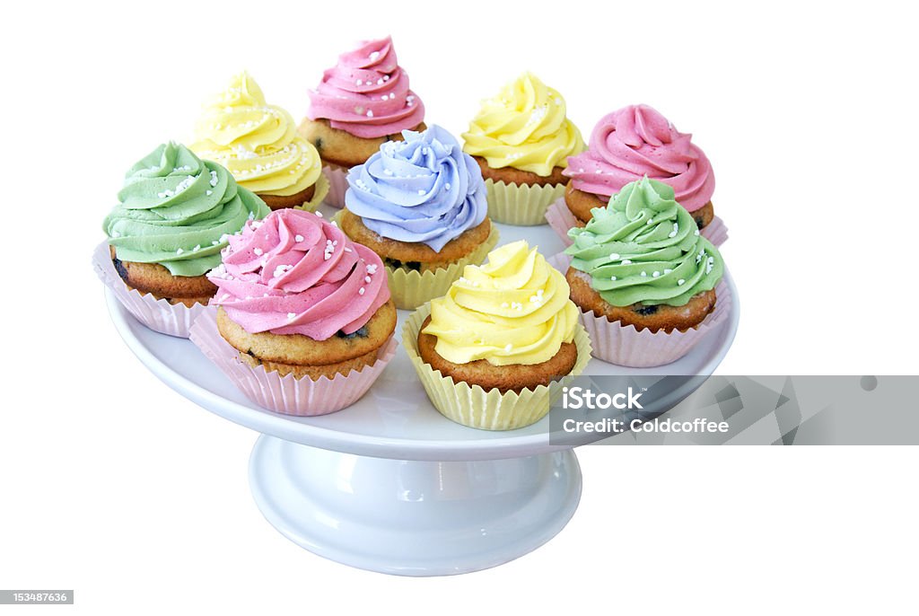 Pastelli colorati cupcakes - Foto stock royalty-free di Cupcake
