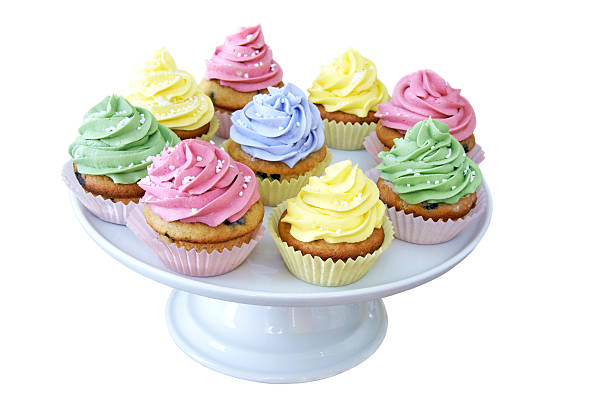 Pastelli colorati cupcakes - foto stock