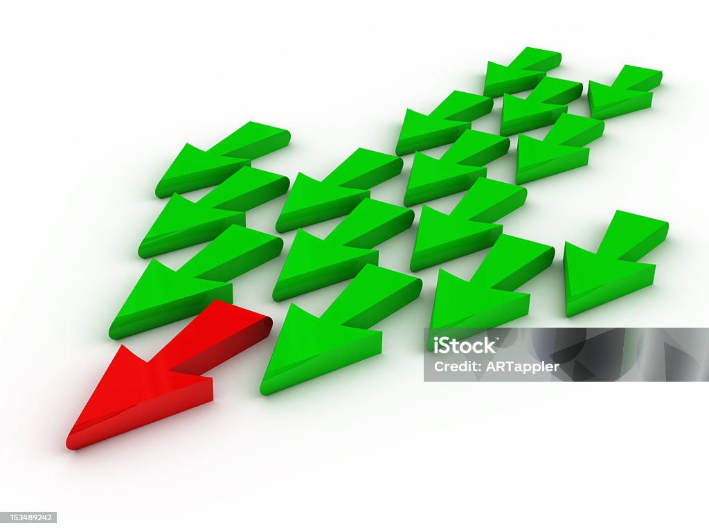 Leadership in the form of arrows Leadership in the form of arrows (society for leader, 3D for printing or WEB) Repetition Stock Photo