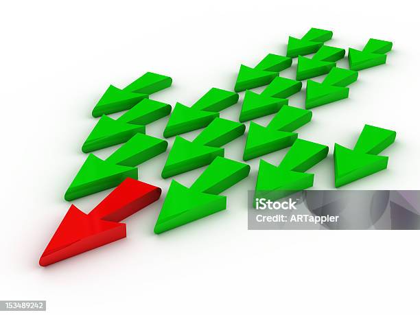 Leadership In The Form Of Arrows Stock Photo - Download Image Now - Repetition, Bonding, Business