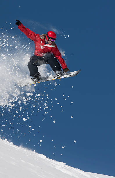 Snowboard Jump stock photo