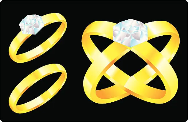 Vector illustration of WEDDING RINGS