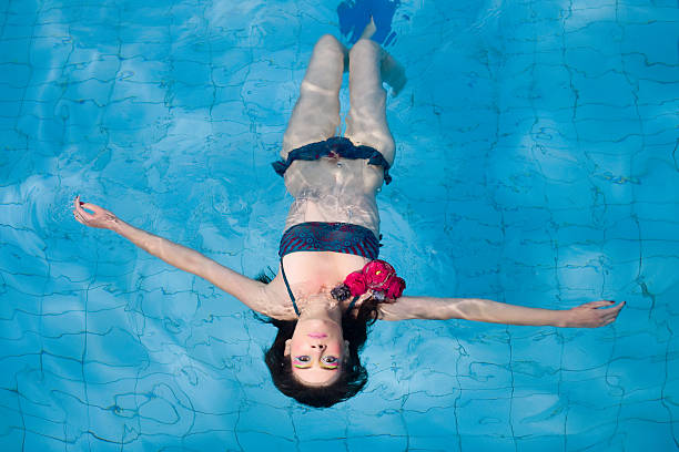 istock Woman floating in swimming pool 153490615