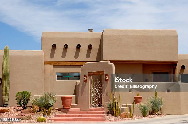 Southwest Adobe Home Stock Photo - Download Image Now - House, Desert Area, Adobe - Material
