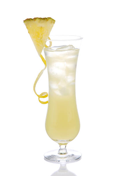 istock Yellow alcohol cocktail with pineapple 153491938