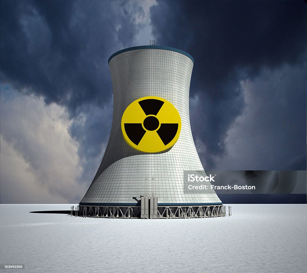 Energía Nuclear - Foto de stock de Cañón de chimenea libre de derechos