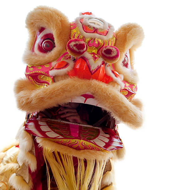 istock Head of a Chinese Dragon on a white background 153492445