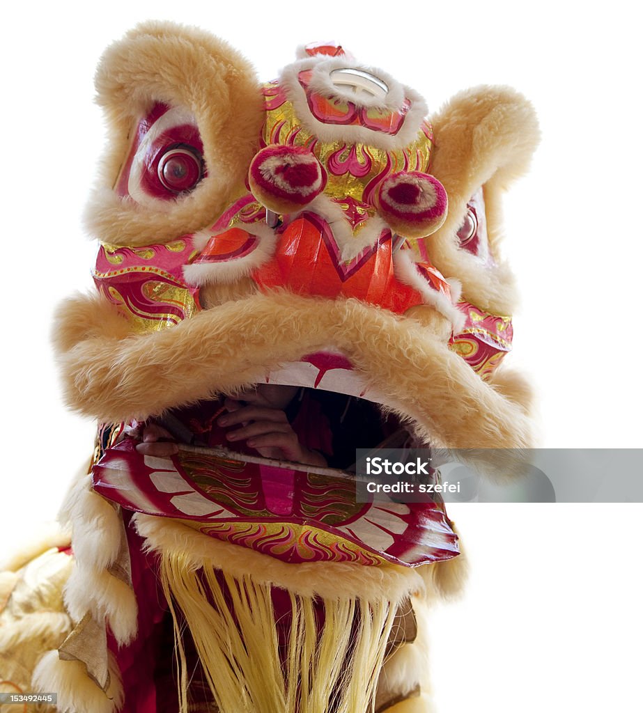 Chinese Lion Dance - Foto de stock de Dança do leão royalty-free