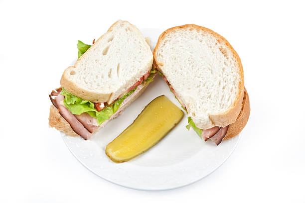 istock Ham and Cheese Sandwich with a Pickle 153492574